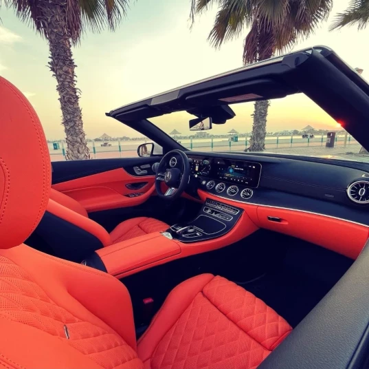 Mercedes Benz E200 Convertible 2022 WHITE RENTAL IN DUBAI - undefined
